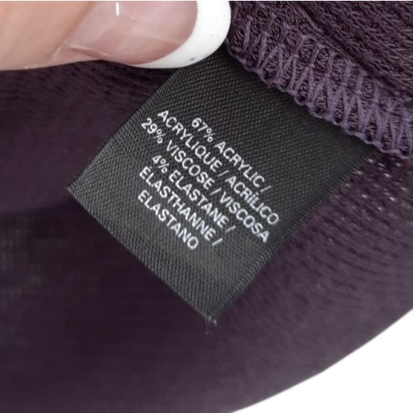 Victoria's Secret Purple Oversized Waffle Knit V-Neck V-Back Slouchy Crop Top S - Picture 7 of 11